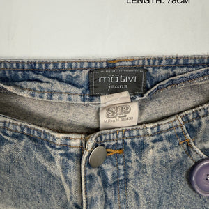 Grey denim low rise capri pants (XS)