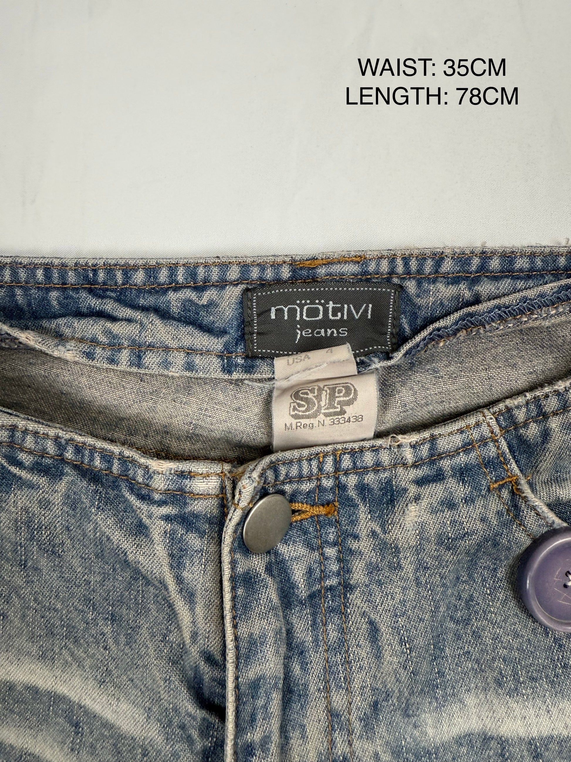 Grey denim low rise capri pants (XS)