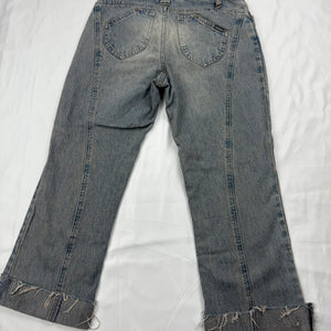 Grey denim low rise capri pants (XS)
