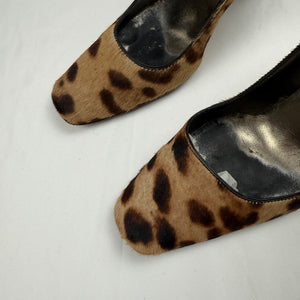 Panther fur square toes heels (37.5)