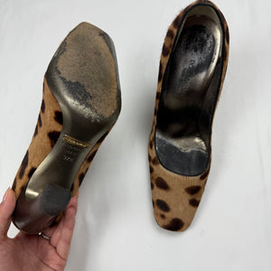 Panther fur square toes heels (37.5)