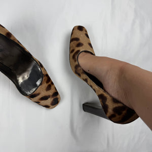 Panther fur square toes heels (37.5)