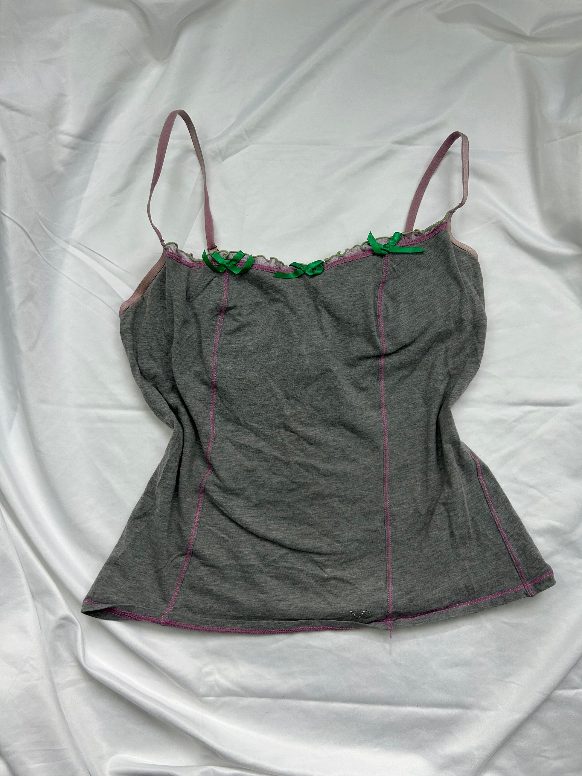 Grey bustier cami top (M)