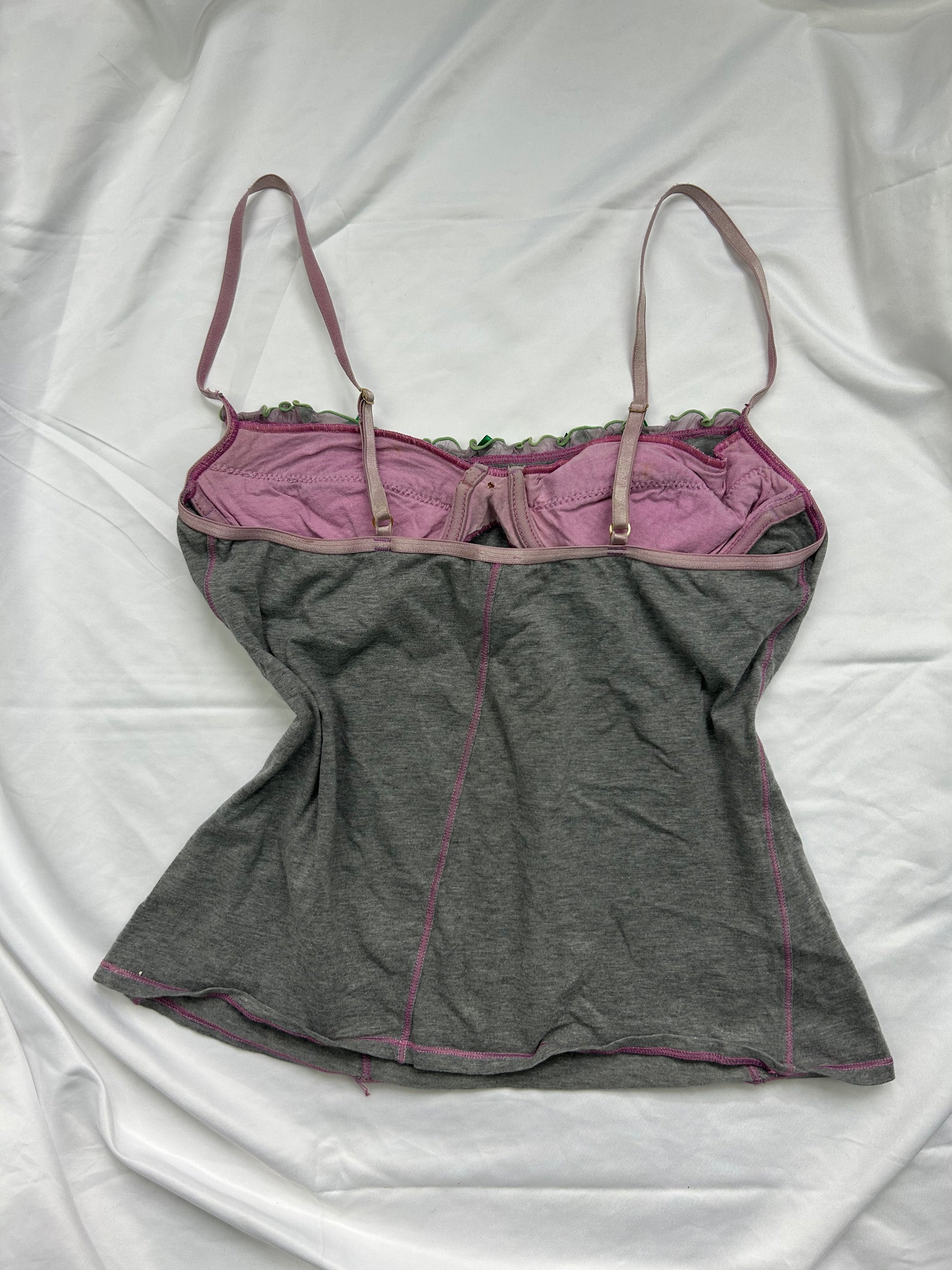 Grey bustier cami top (M)