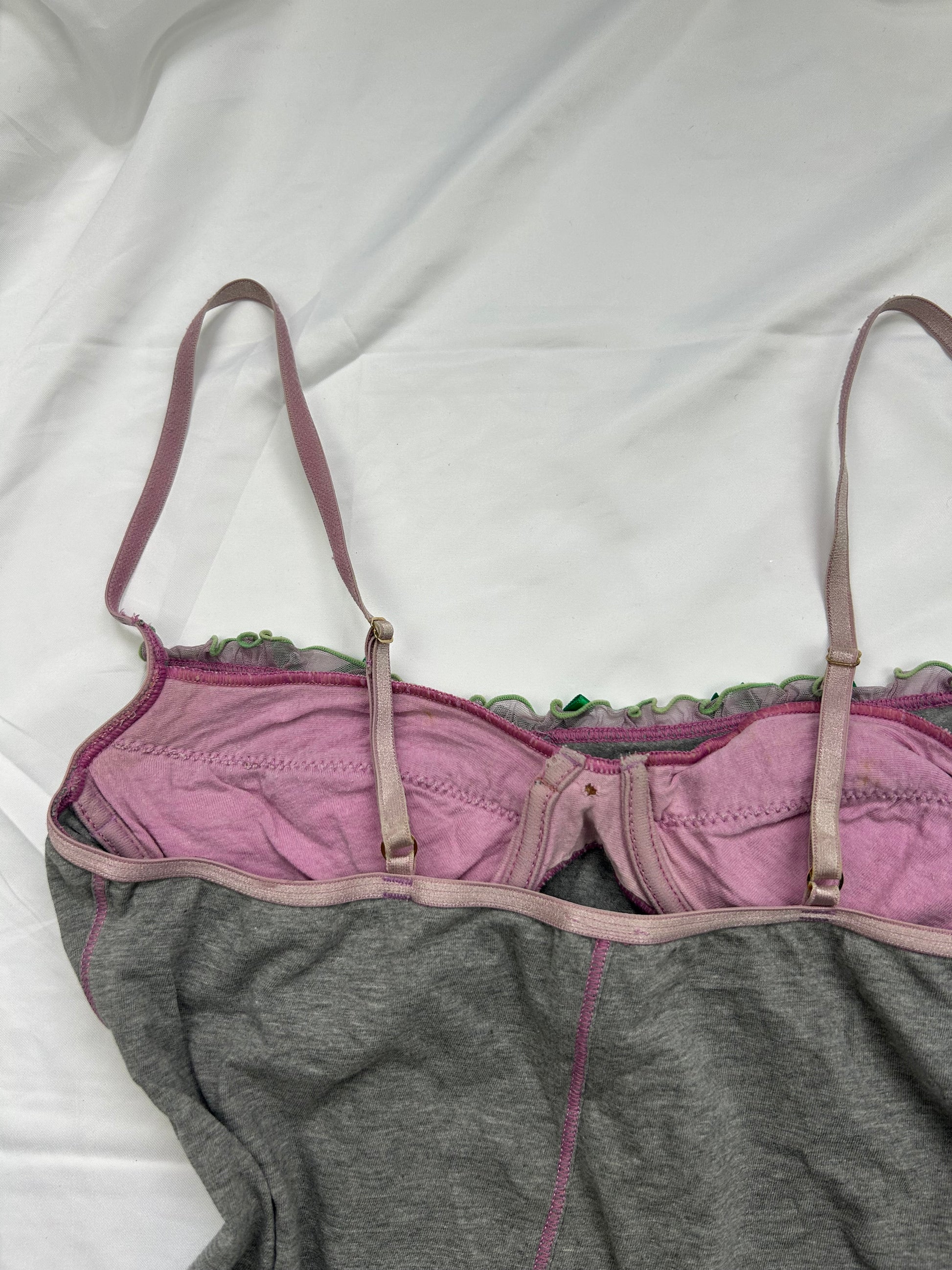 Grey bustier cami top (M)