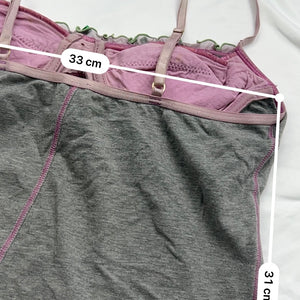 Grey bustier cami top (M)