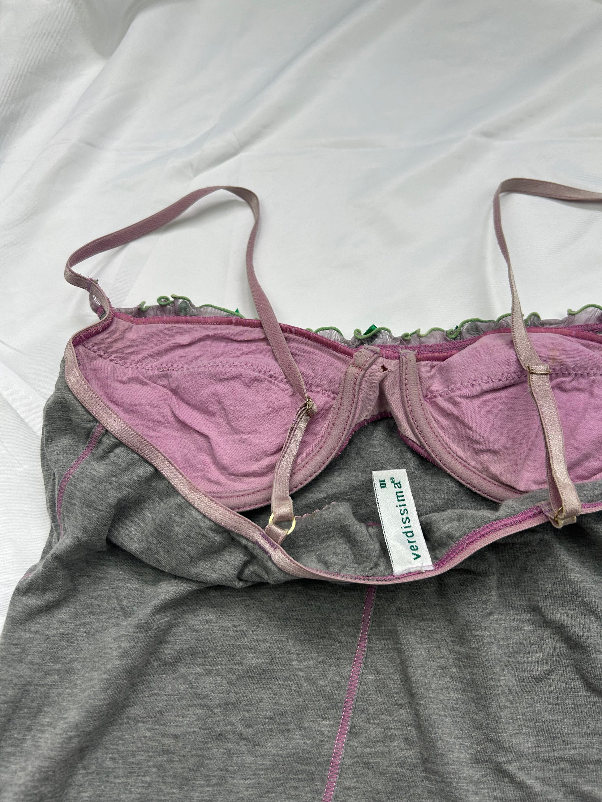 Grey bustier cami top (M)