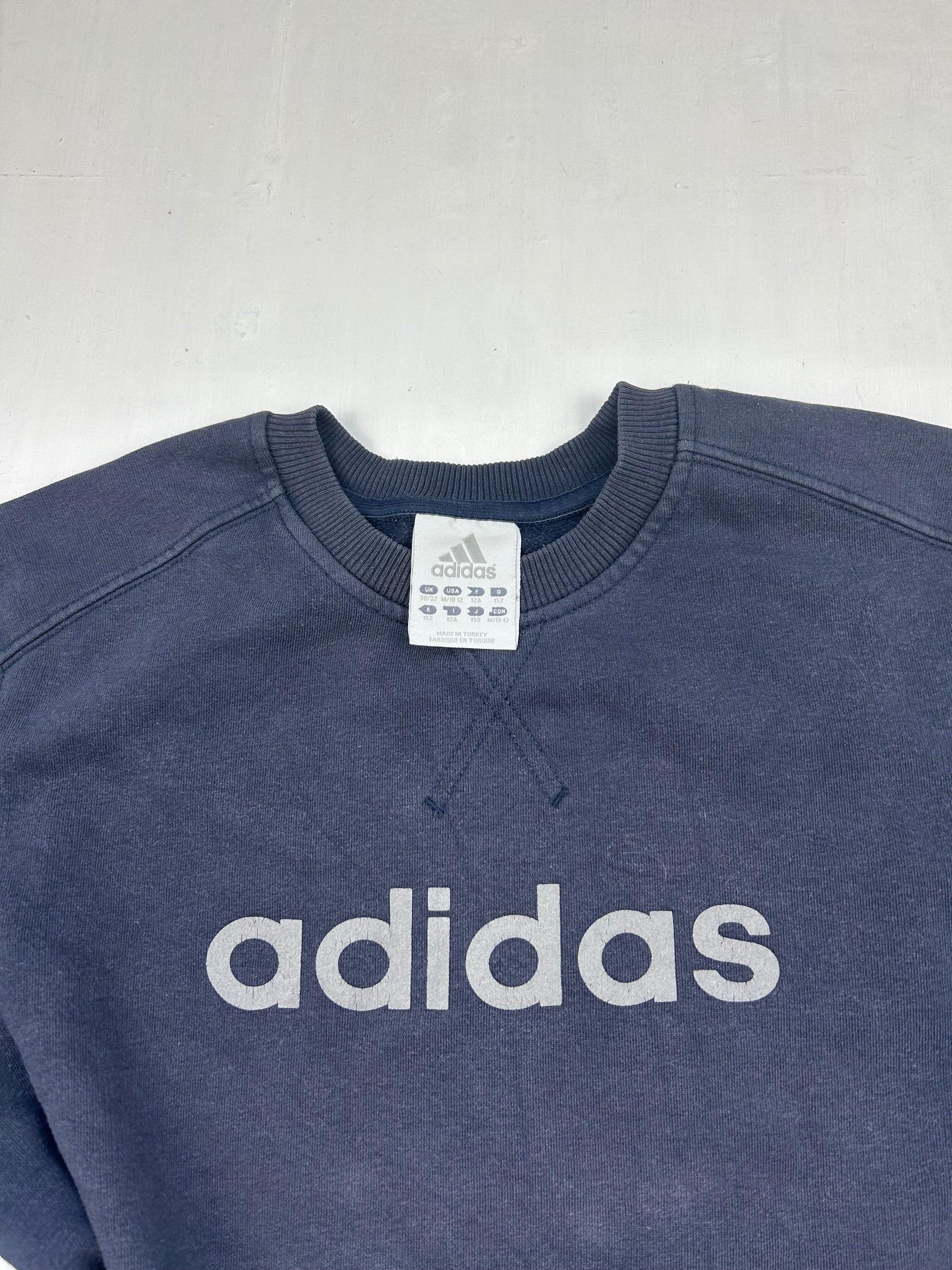 Navy logo round neck sweatshirt (S/M)