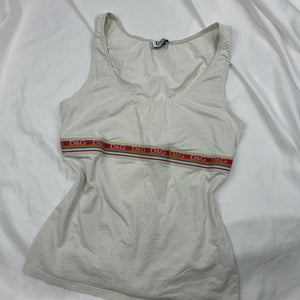 D&G lycra logo stretchy tank top
