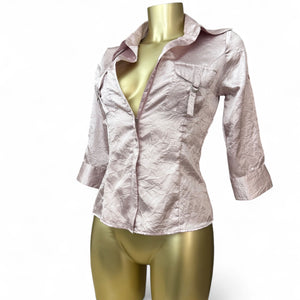 Pink silky long sleeves top (S/M)