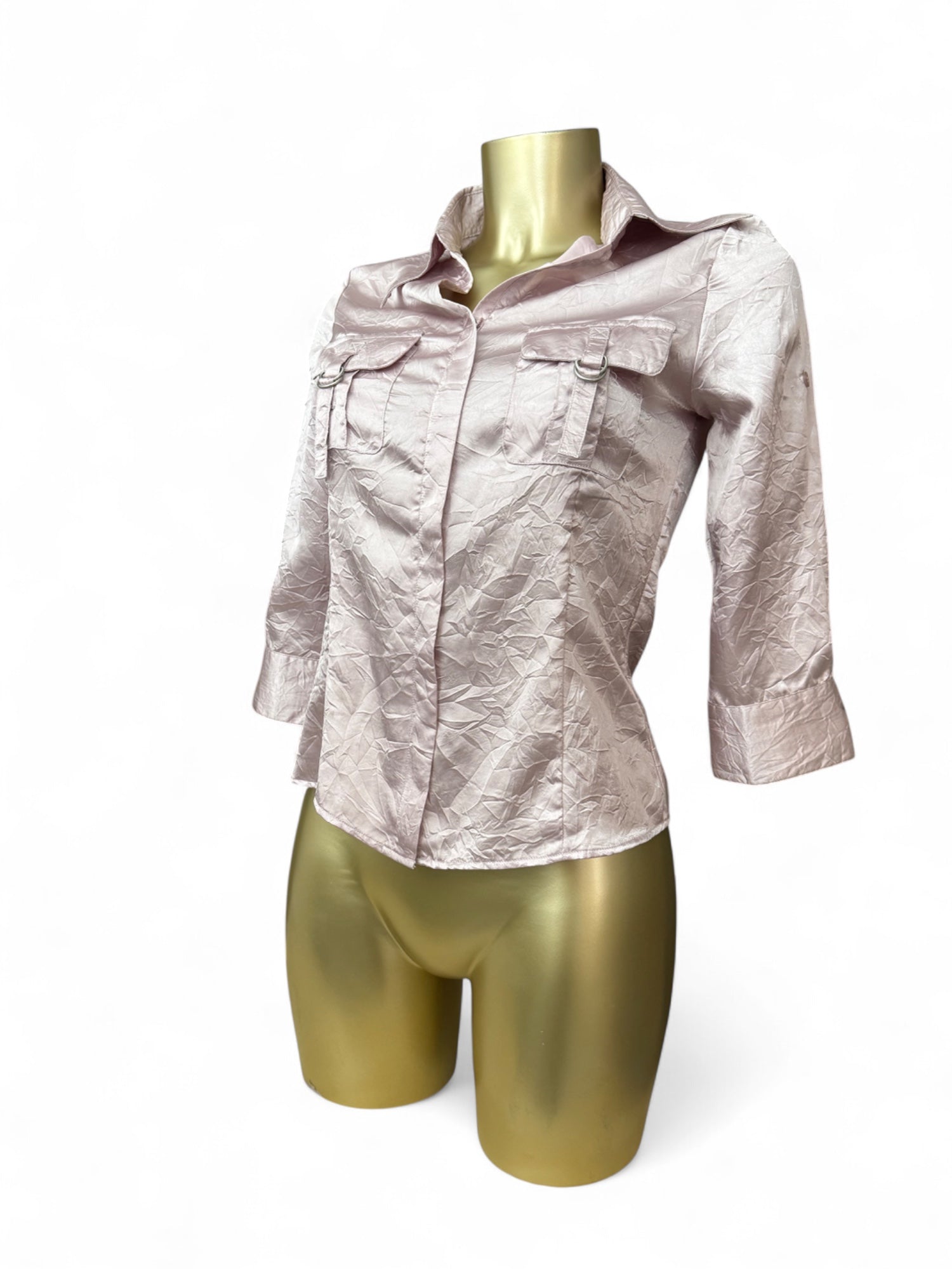 Pink silky long sleeves top (S/M)