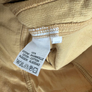 Mustard velvet ribbed denim jacket (M)