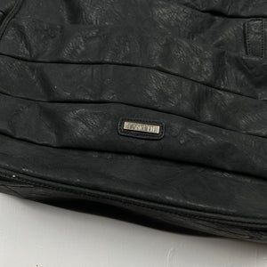 Black uni besace shoulder bag (36x34cm)
