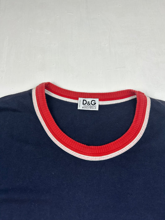 Navy & red logo long sleeves top (M/L)