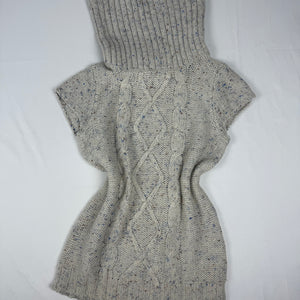 Grey turtleneck sleeveless jumper (S/M)