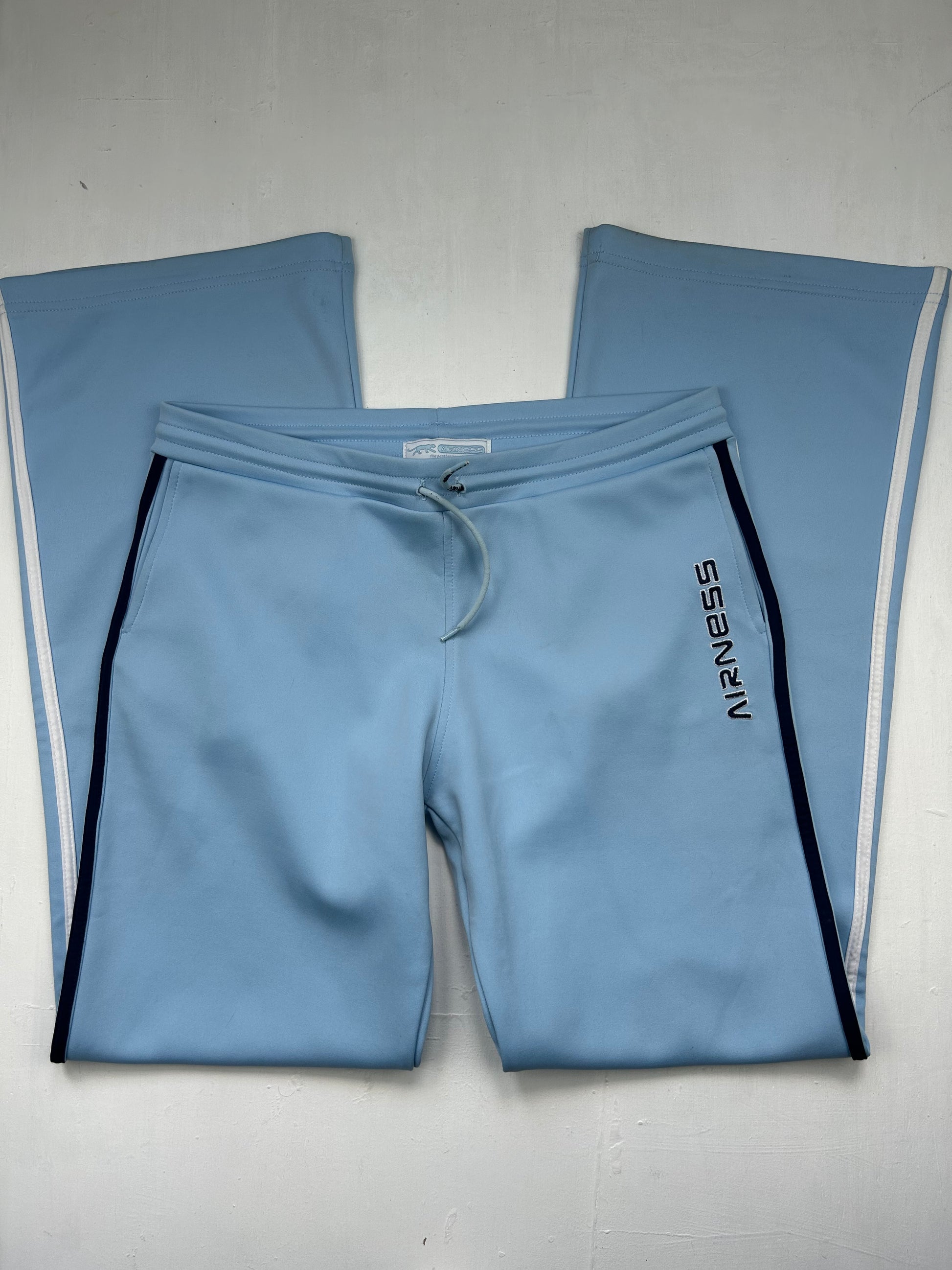 Blue low waist baggy joggers pants (M)