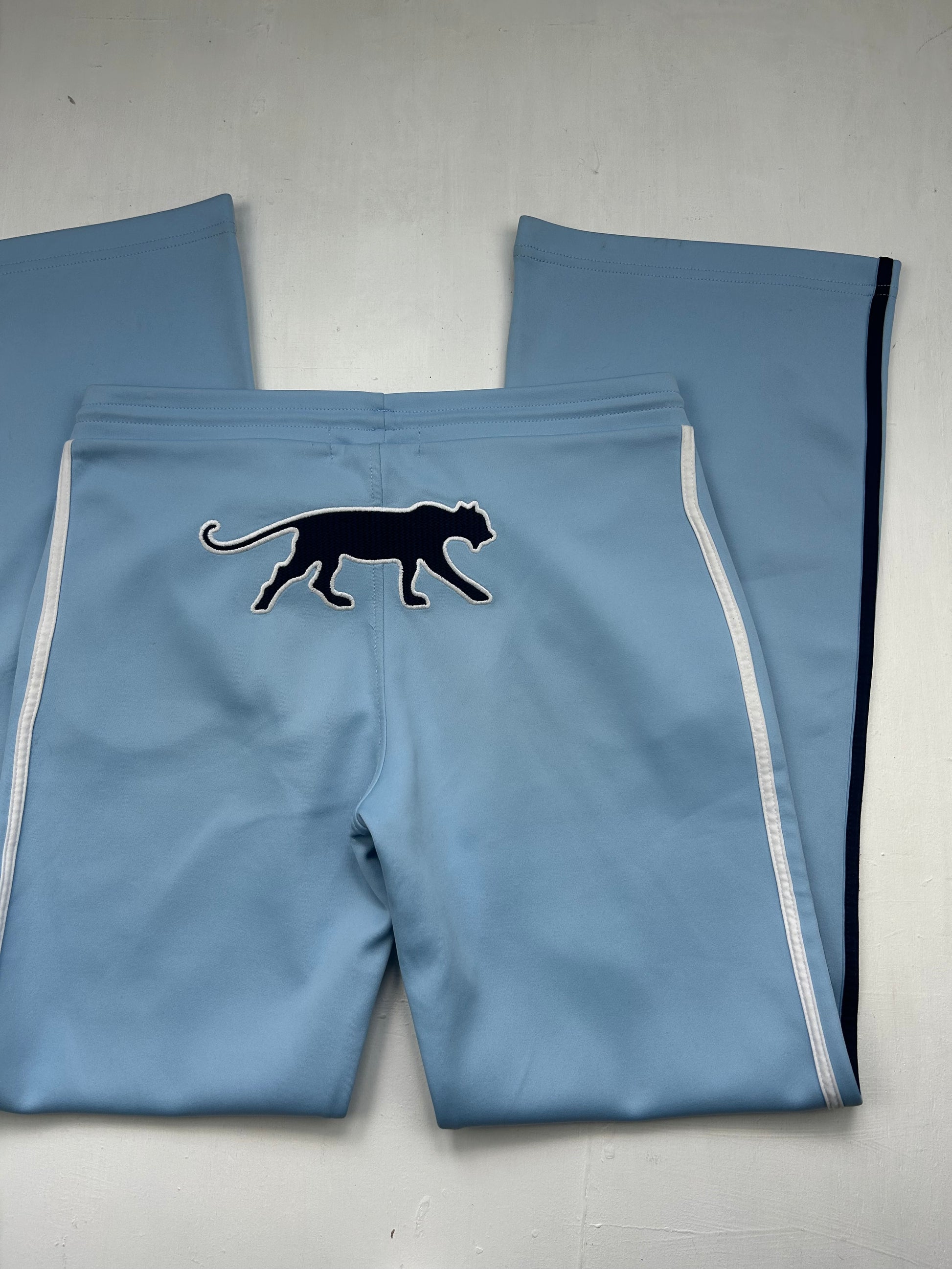 Blue low waist baggy joggers pants (M)