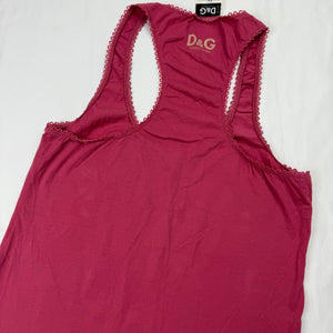 Pink butterfly print tank top (M/L)