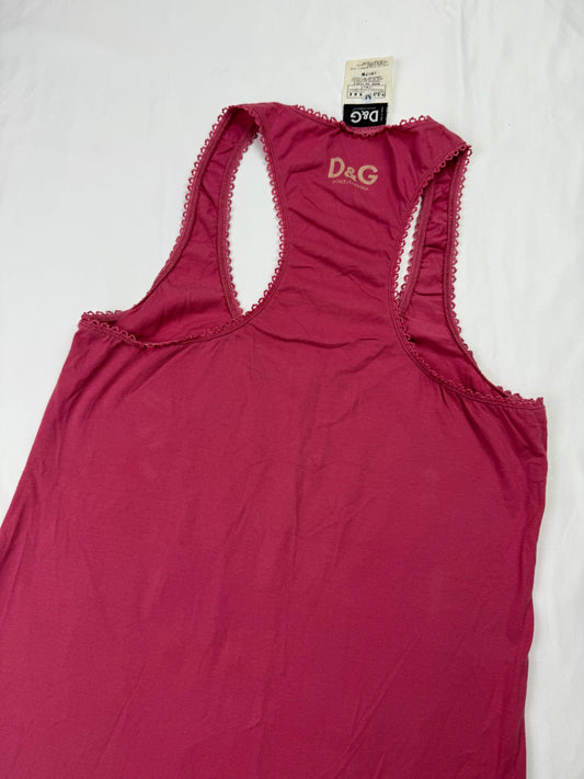 Pink butterfly print tank top (M/L)