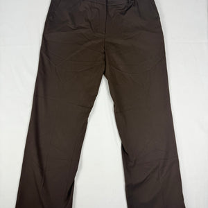 Brown low rise office baggy pants (M)