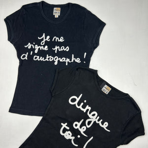 Black graphic print  tee (XS)