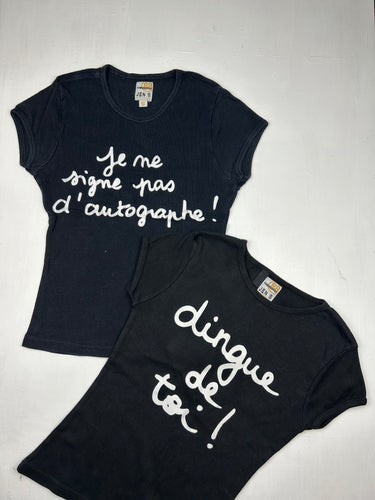 Black graphic print  tee (XS)