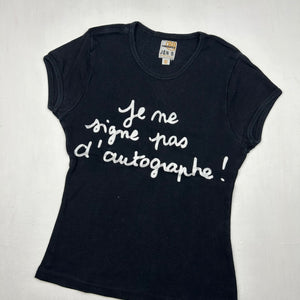 Black graphic print  tee (XS)