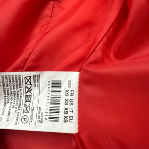 Red pvc leather tight fit biker jacket (XS)