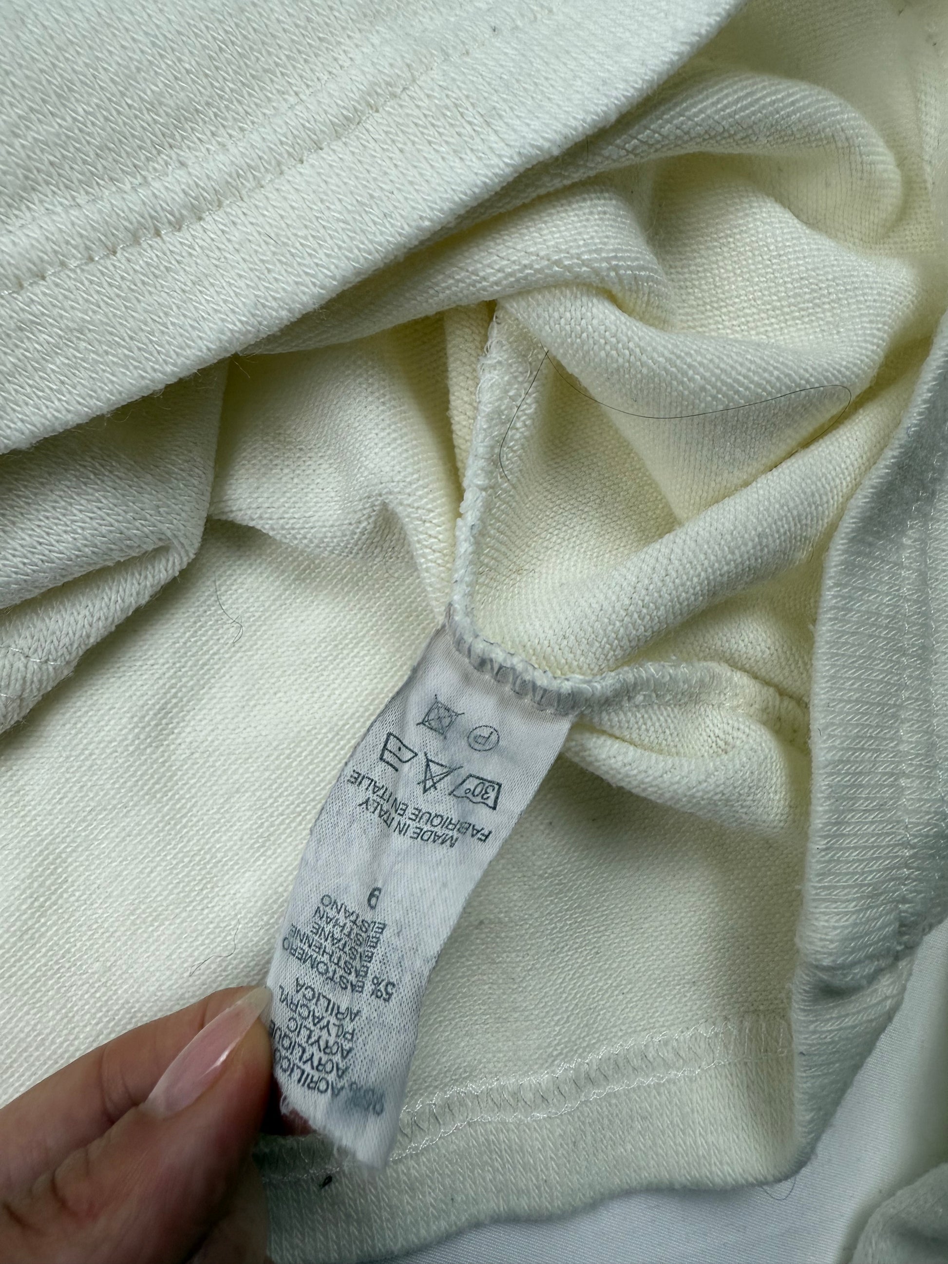 Cream faux fur neck wrap cardigan (S/M)