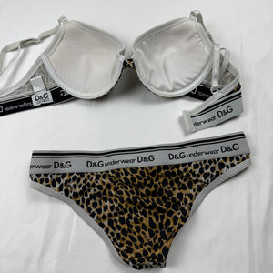 Panther silky underwear set bra + panty (S)