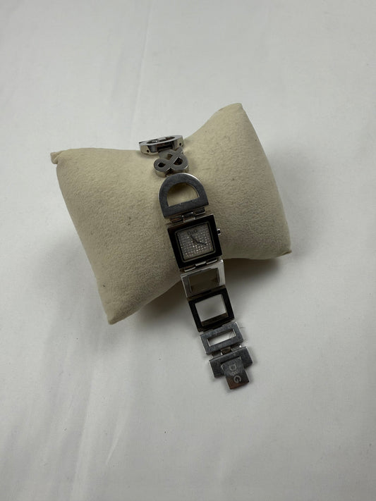 Vintage silver inox  bracelet jewelry watch