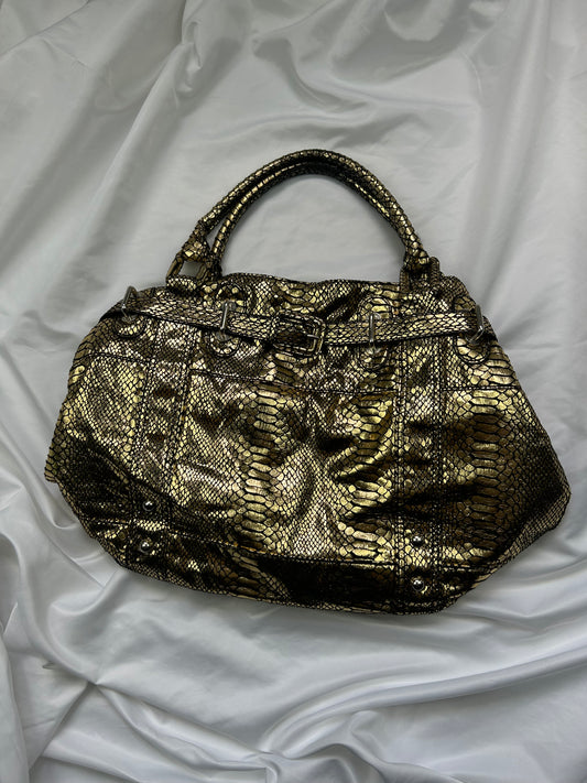 Gold besace shoulder bag
