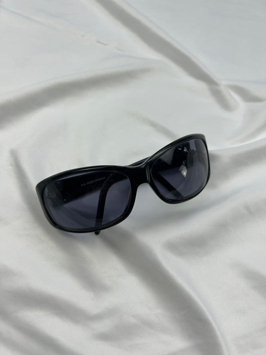 Black y2k logo sunglasses