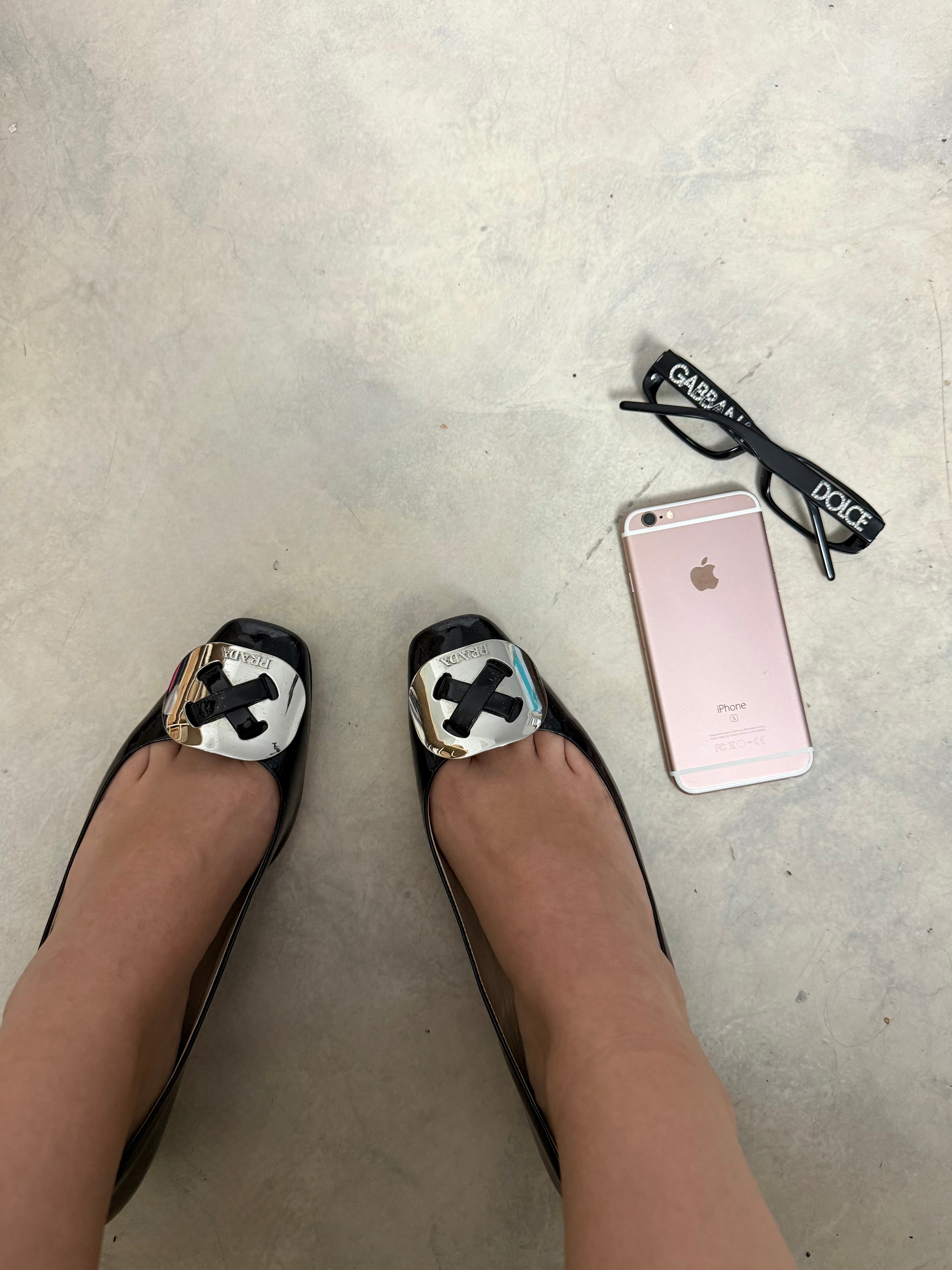 Black rhinestones logo office glasses (with prescription)