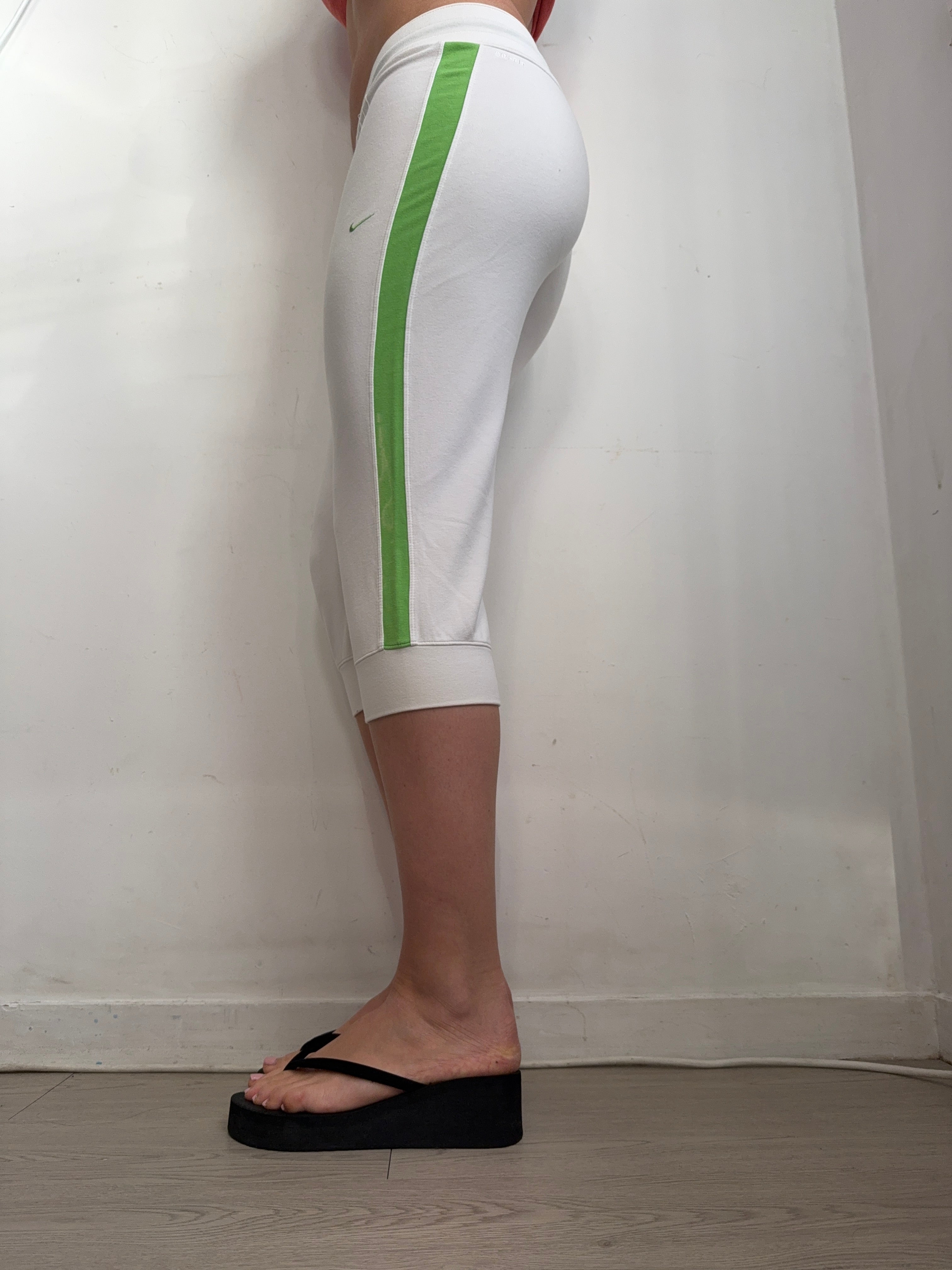 Pantalon droit taille basse en jean noir (XS)