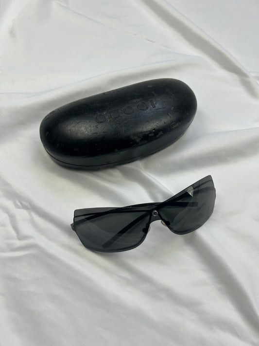 Black y2k logo sunglasses