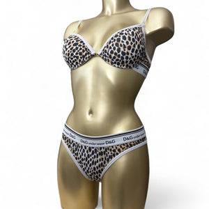 Panther silky underwear set bra + panty (S)