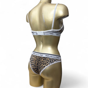 Panther silky underwear set bra + panty (S)
