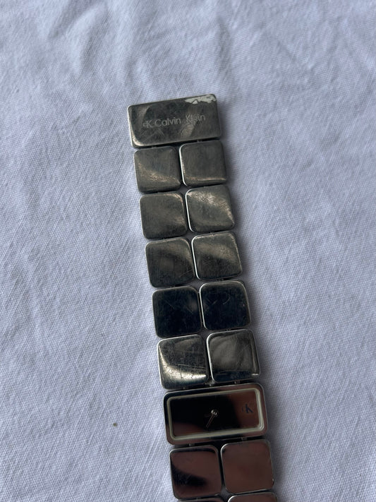 Vintage silver strass inox bracelet jewelry watch