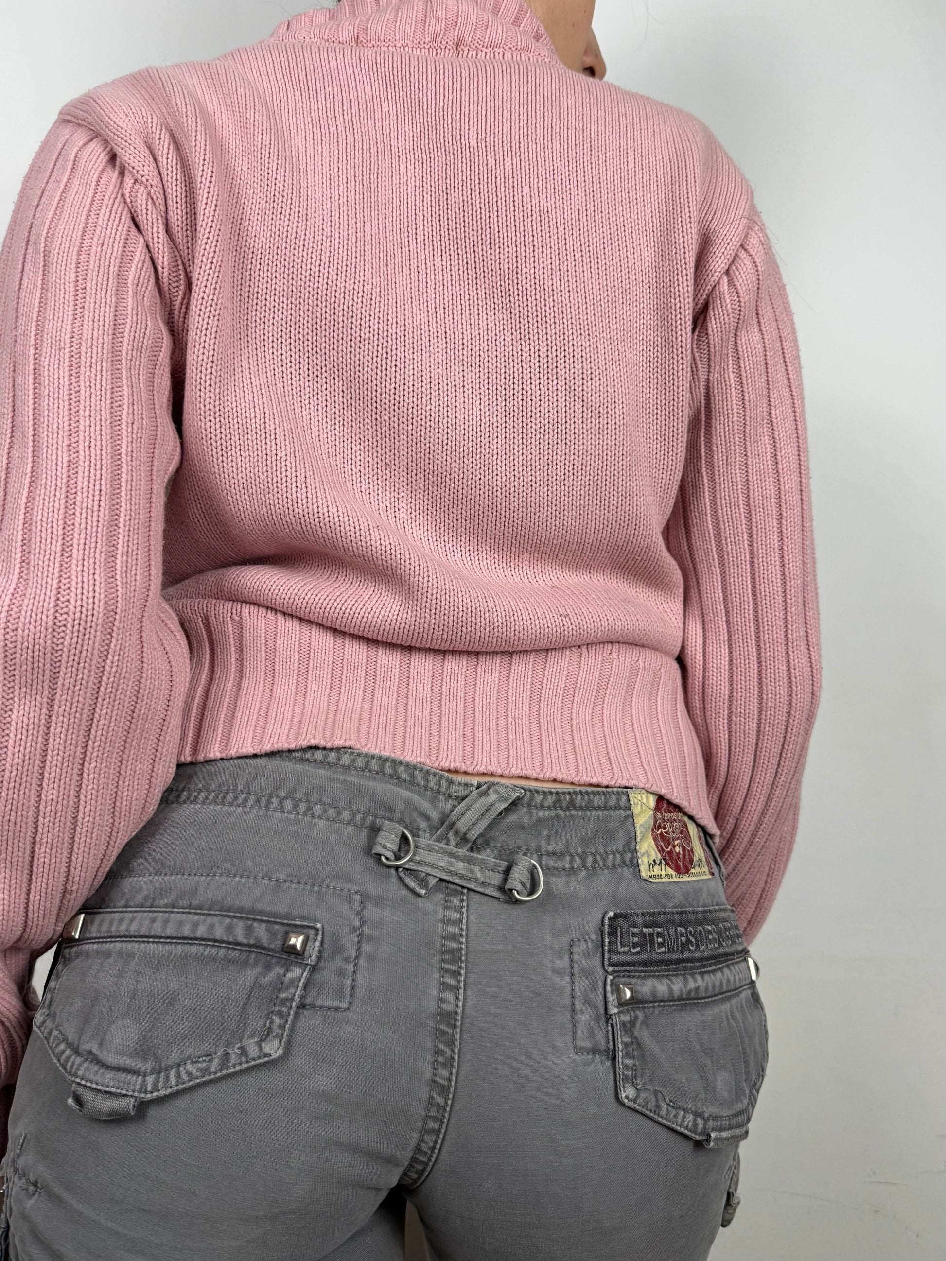 Pink turtleneck jumper (M)