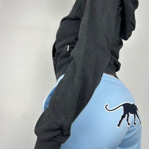 Black 100% cotton zip up hoodie (S)