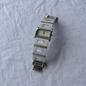 Vintage silver white strass inox bracelet jewelry watch