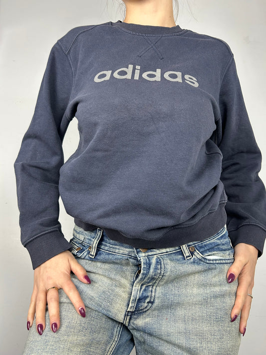 Navy logo round neck sweatshirt (S/M)