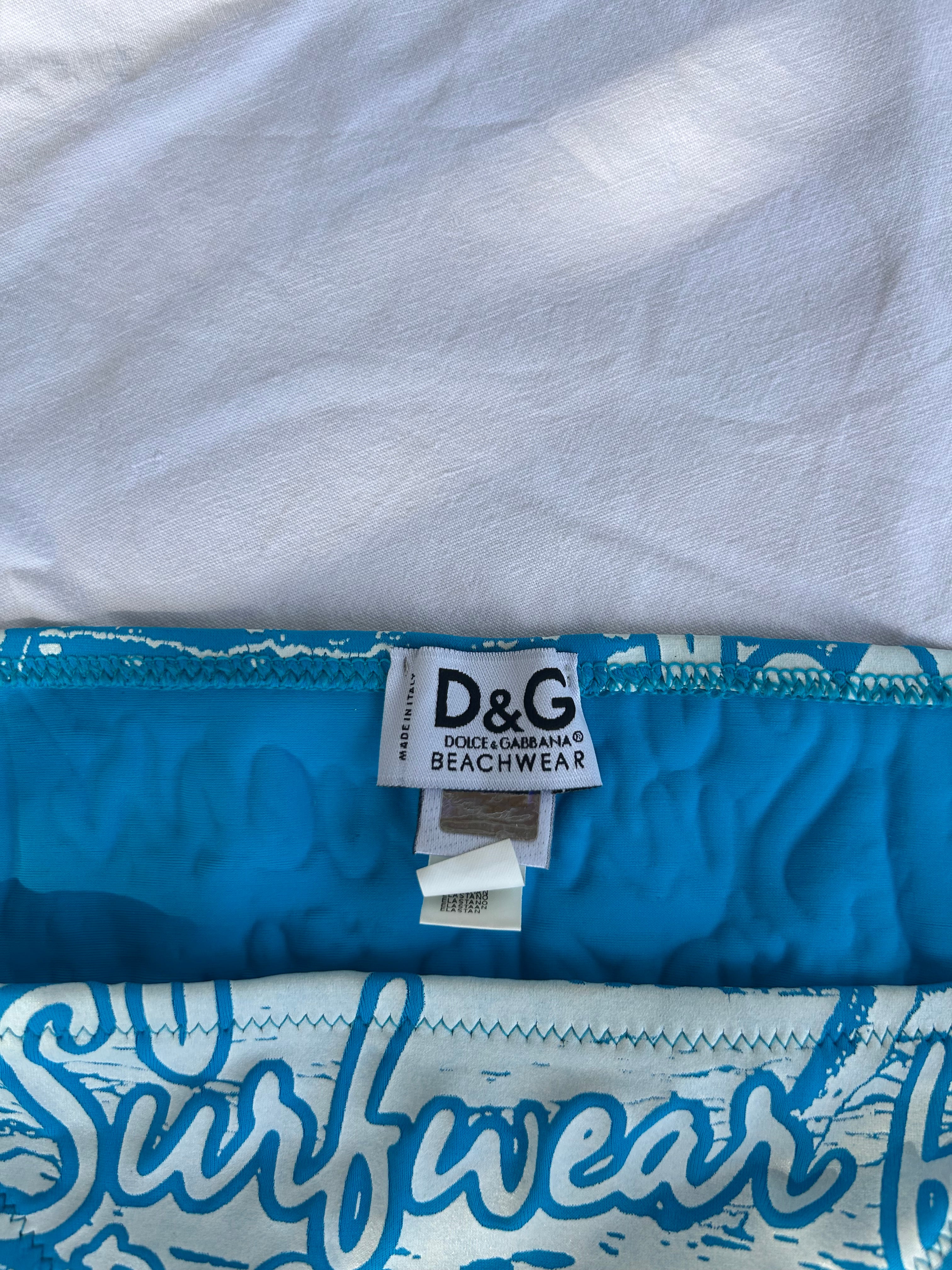Blue graphic bikini bottom (S)