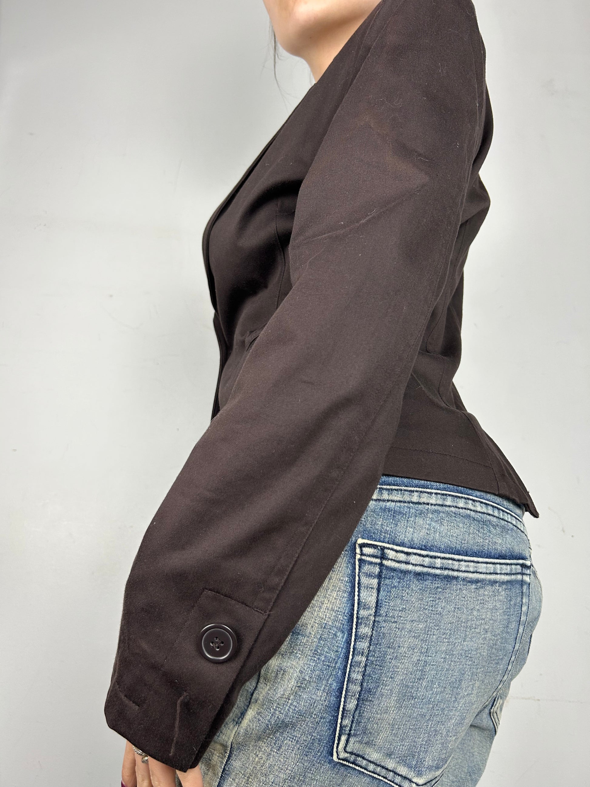 Brown office blazer jacket (S/M)
