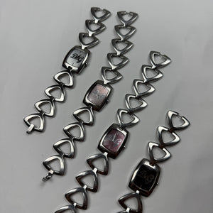 Vintage silver inox bracelet jewelry watch