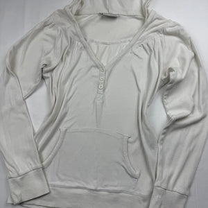 White 100% cotton hoodie (S)