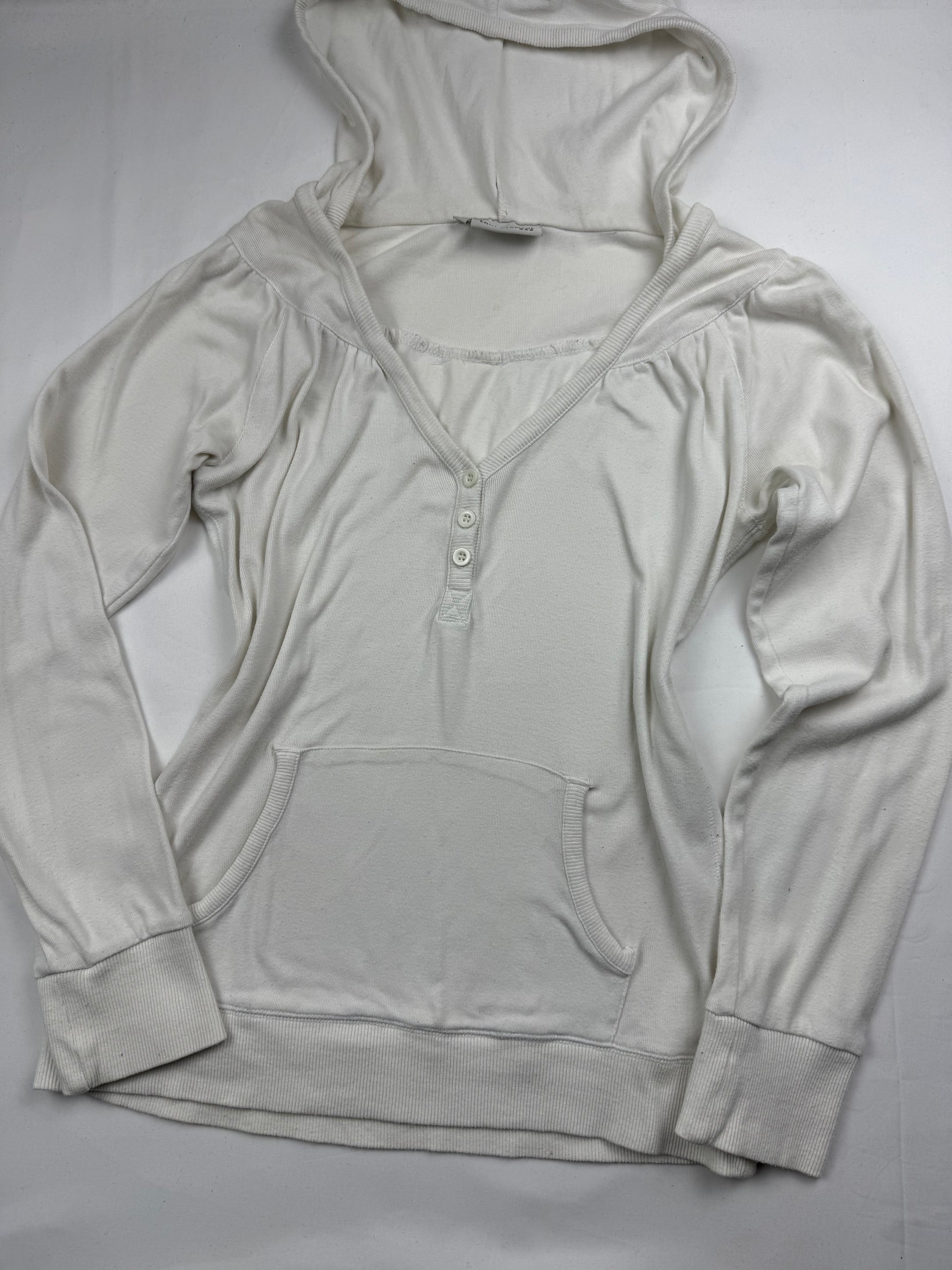 White 100% cotton hoodie (S)