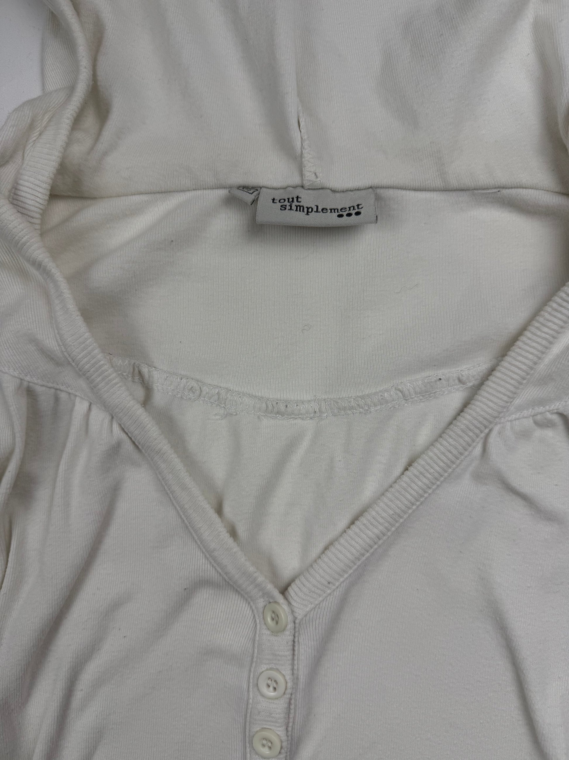 White 100% cotton hoodie (S)