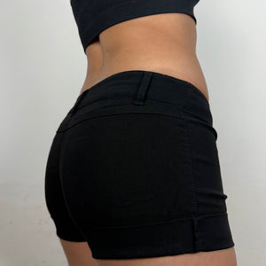 Black super stretchy low rise mini short (S)